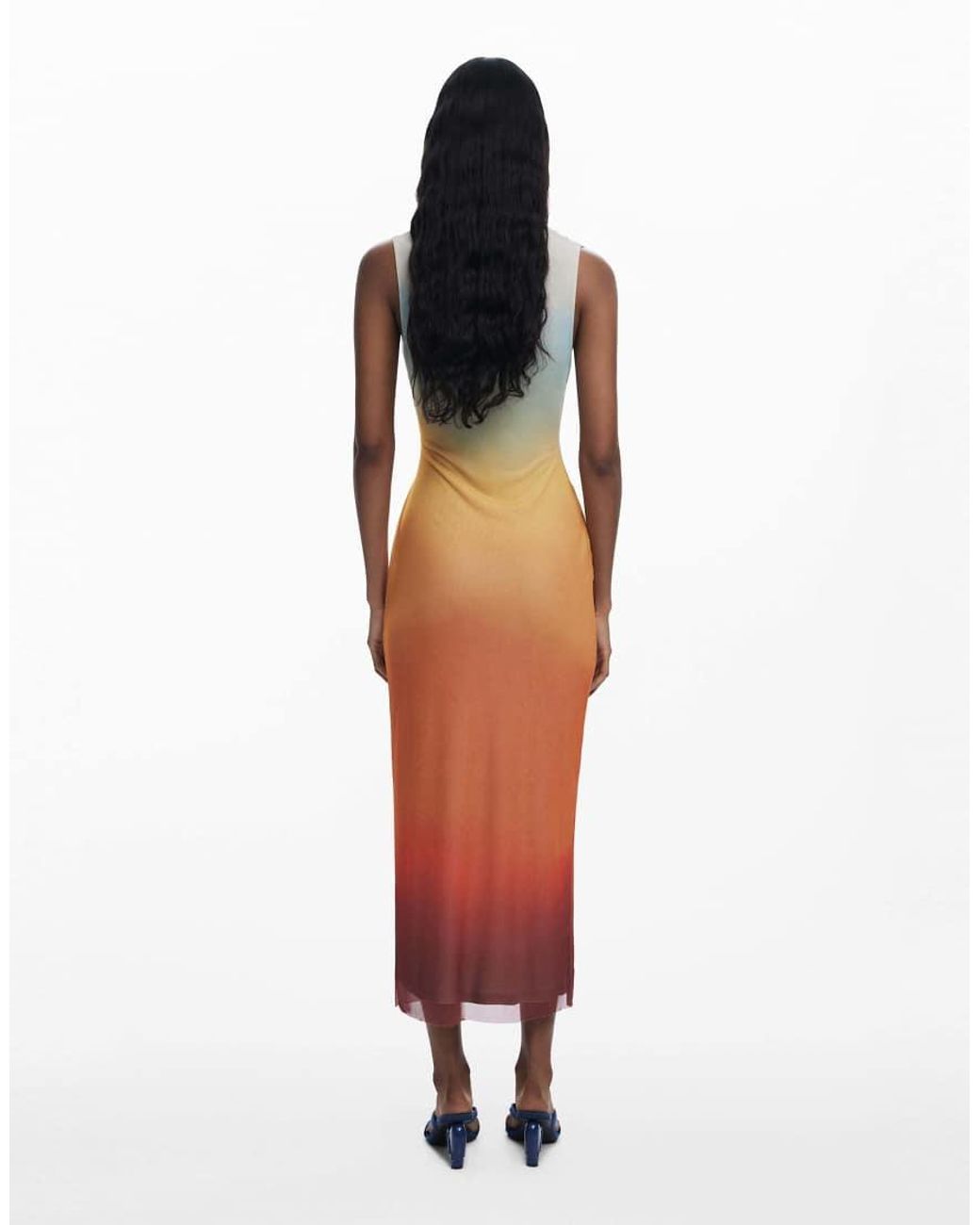 Desigual Yellow Ombre Tulle Dress