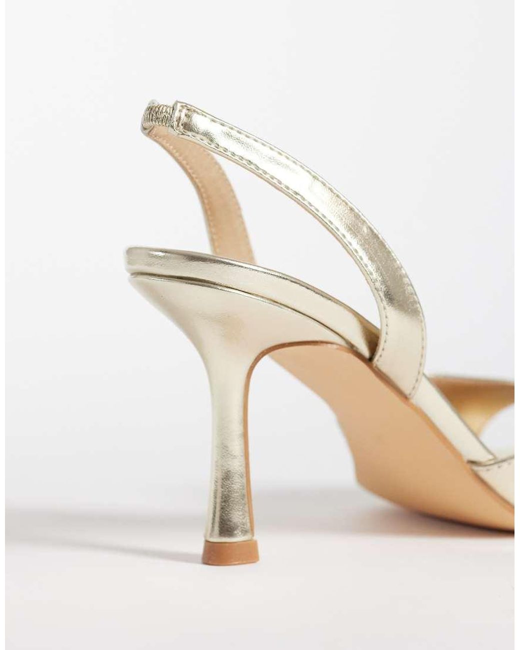 London Rebel Metallic Nora Peep Toe High Heeled Sandals