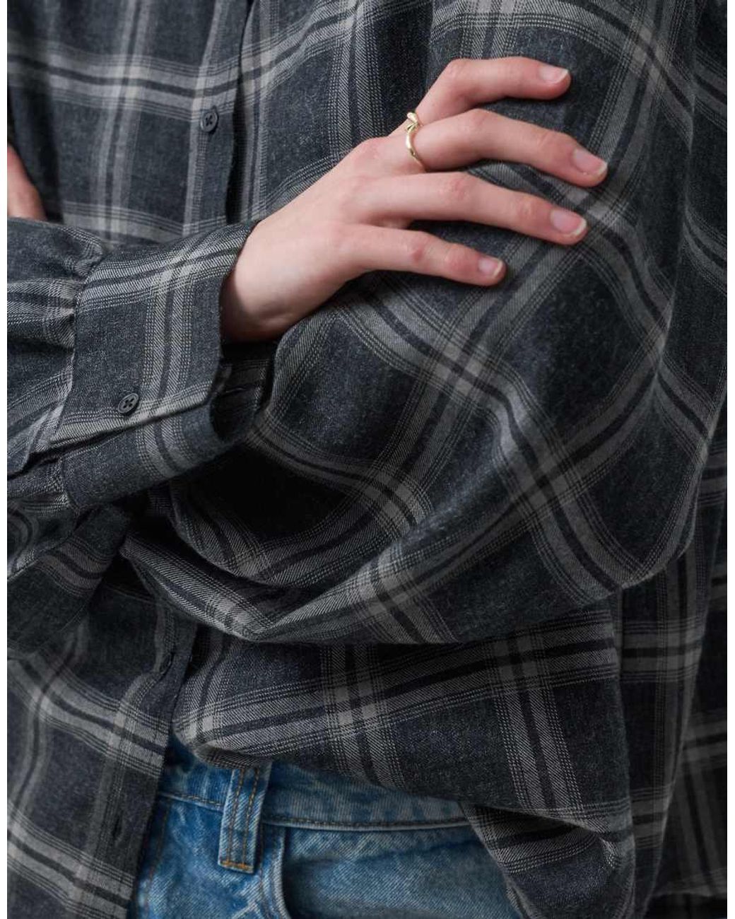ASOS Blue Check Button Up Shirt