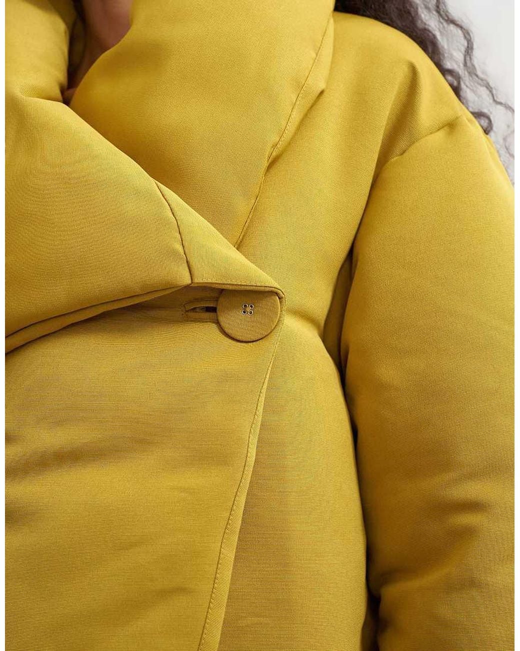 TOPSHOP Yellow Pillow Puffer Jacket