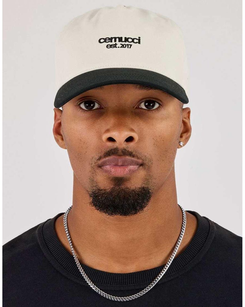 CERNUCCI White Contrast Micro Logo Cap for men