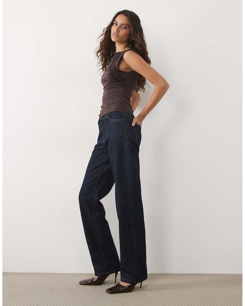 Jdy Blue Ruched Detail Top