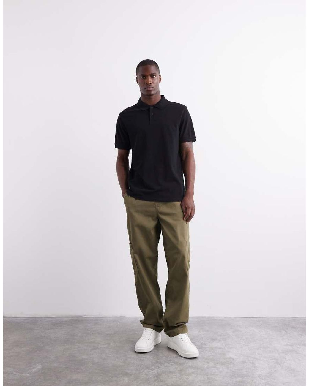 ASOS Blue Essentials Regular Fit Polo for men