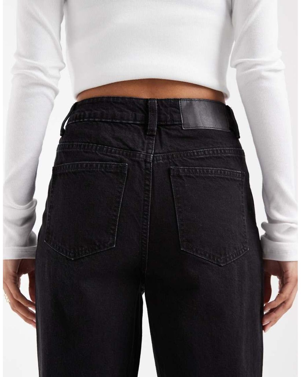 ASOS Natural High Rise Relaxed Mom Jean