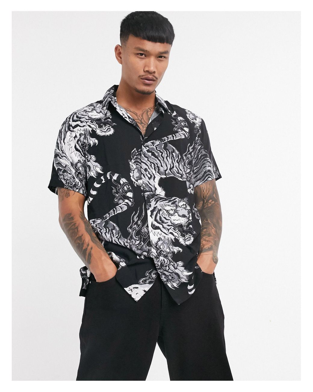 Camicia tigri shop uomo
