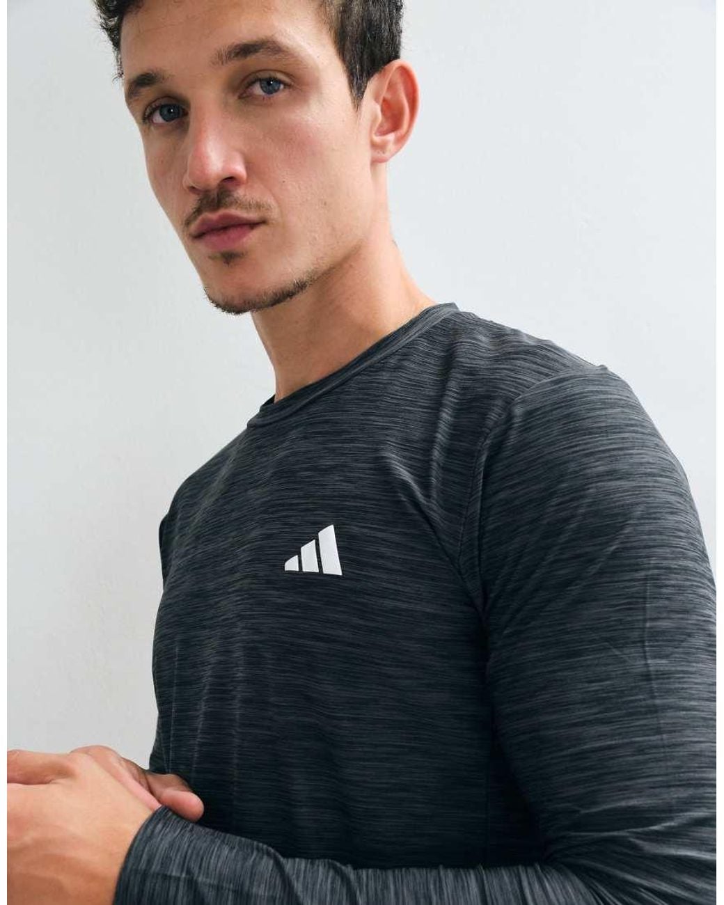 Adidas Originals Blue Adidas Training Essentials Long Sleeve Top for men