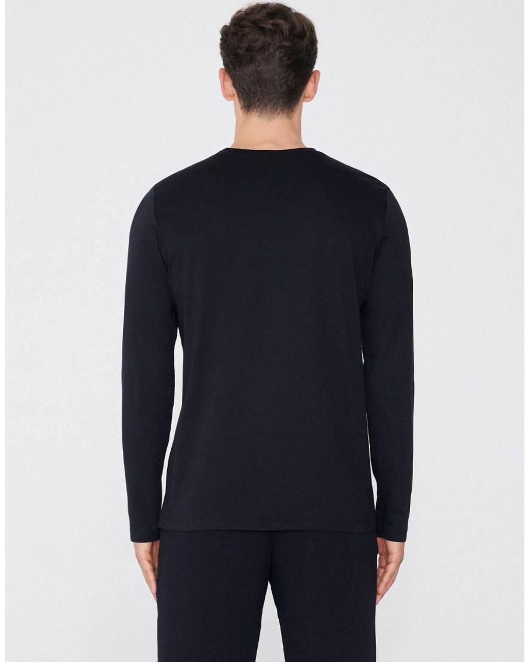 Tezenis Blue 100% Cotton Long Sleeve Round Neck Top for men