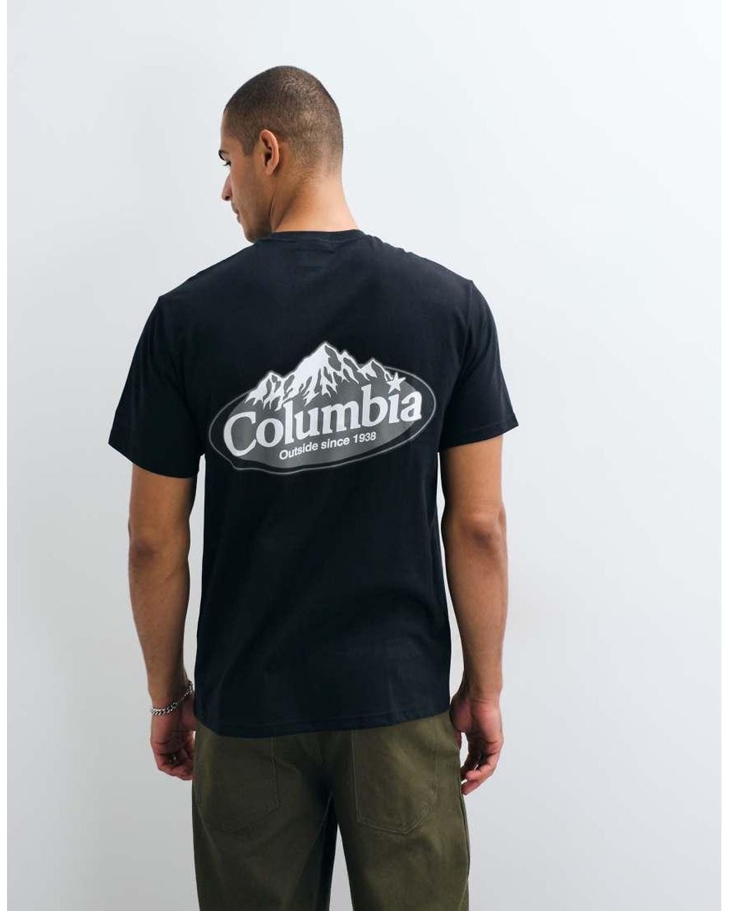 Columbia Blue Street Tech Snowy Peaks Heavyweight T-shirt for men