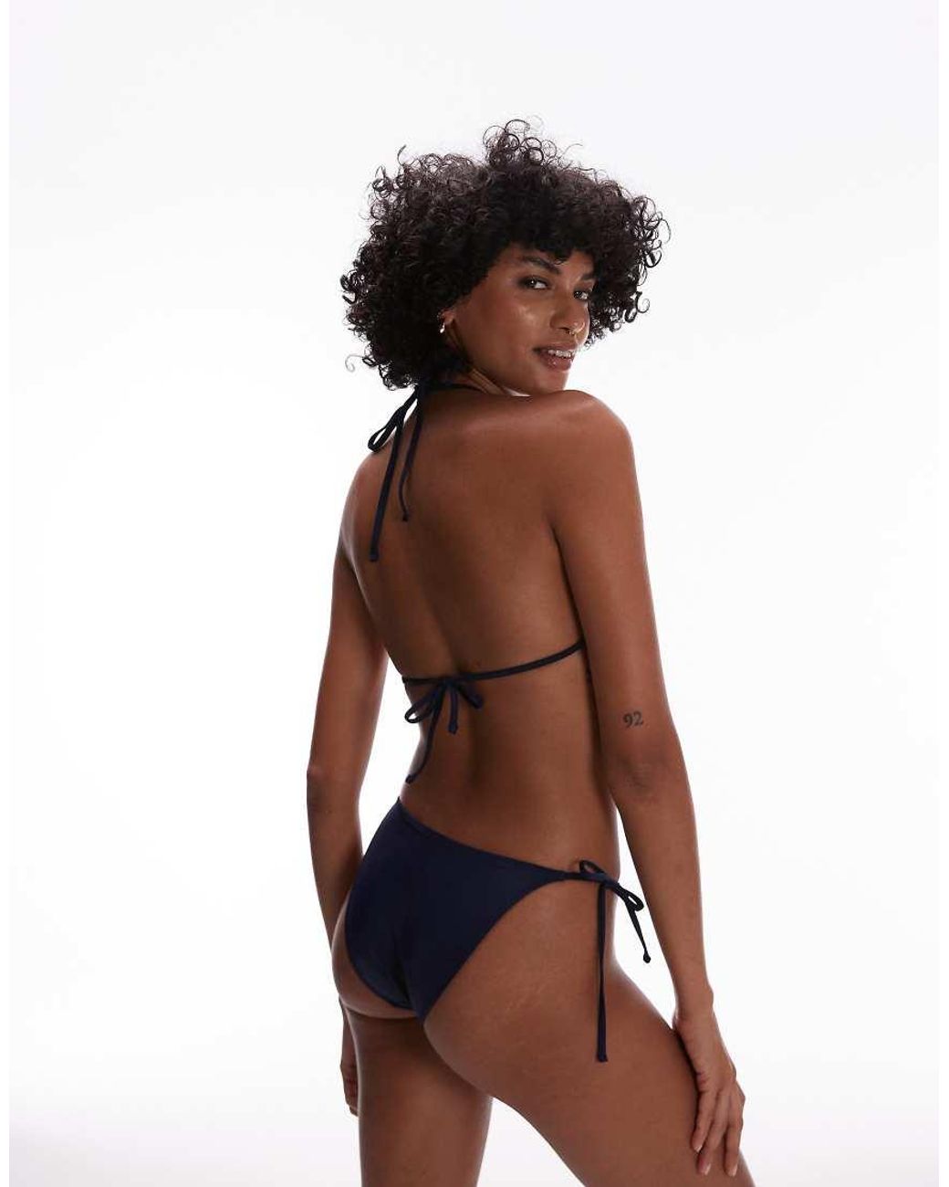ARKET Blue Mix & Match Tie Tanga Bikini Bottom