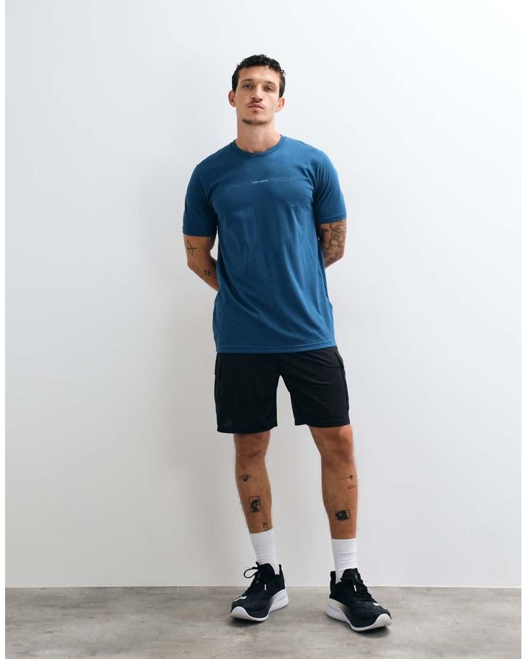 Under Armour Blue Back Print Short Sleeve T-shirt for men