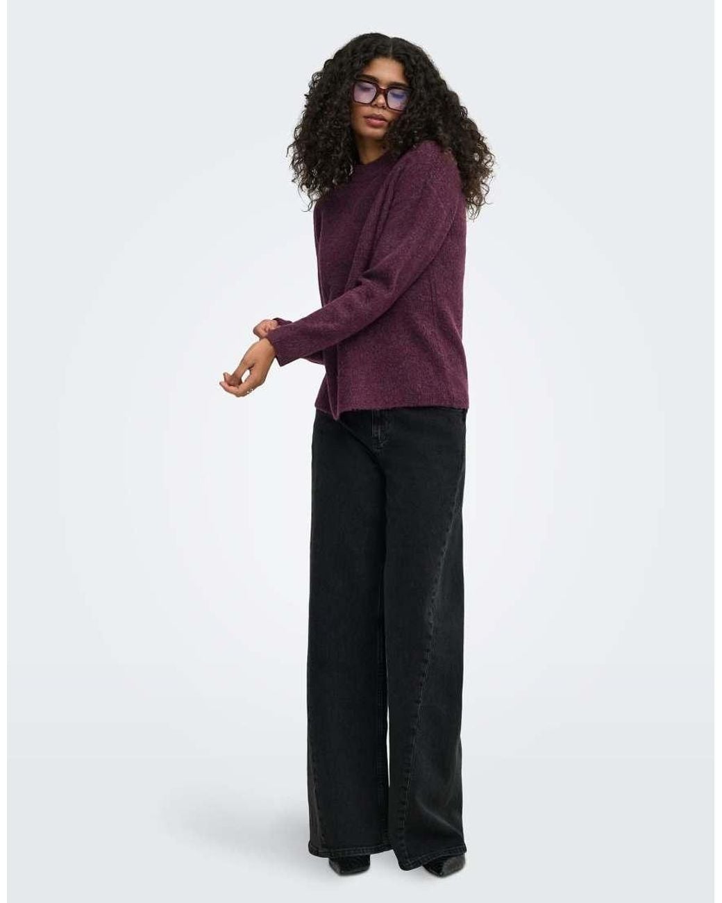 ONLY Purple Knitted Pullover