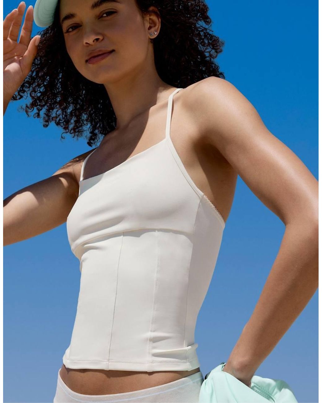 Stradivarius Gray Corset-detail Top