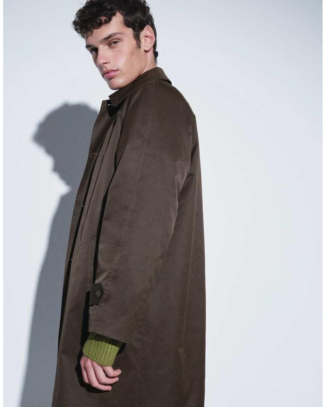 ASOS White Oversized Trench for men
