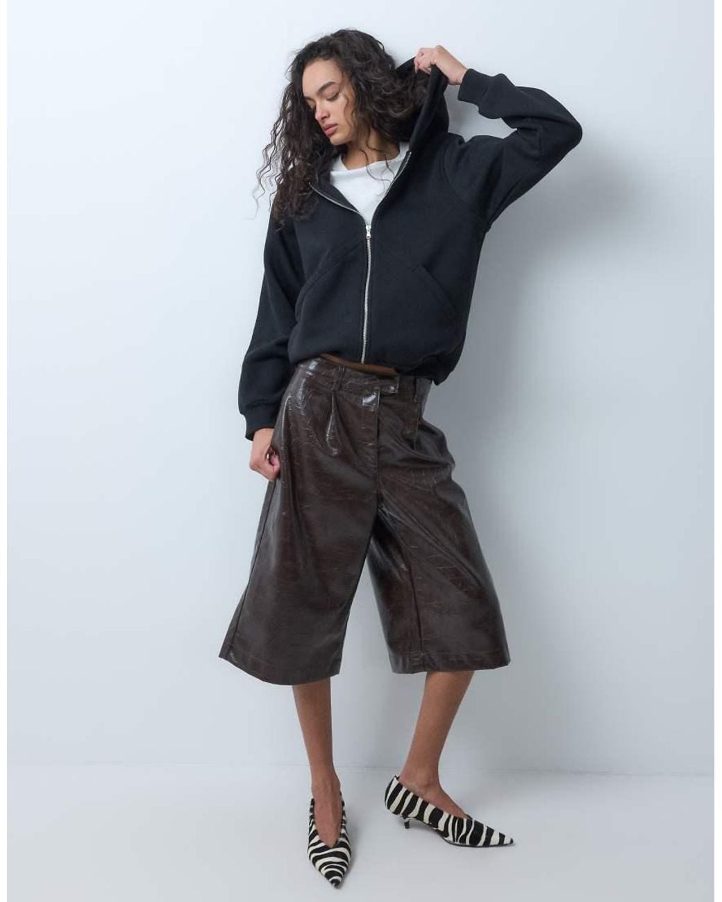 ASOS Blue Long Sleeve Zip Front Hoodie Co-Ord