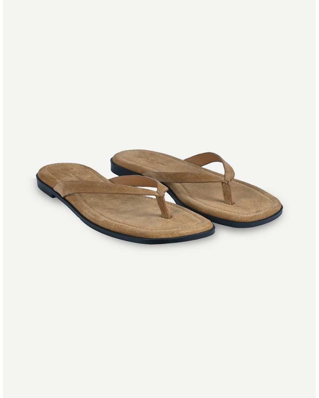 OFF THE HOOK Brown Freya Toe Flat Thong Sandals
