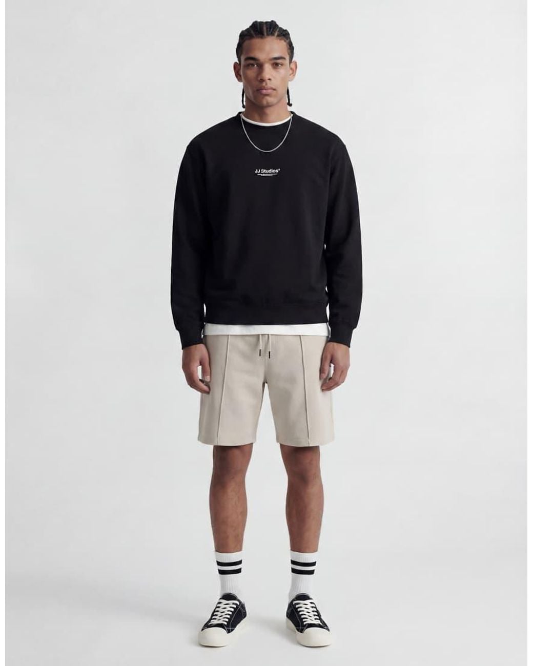 Jack & Jones Black Sweatshirt With Front Logo for men