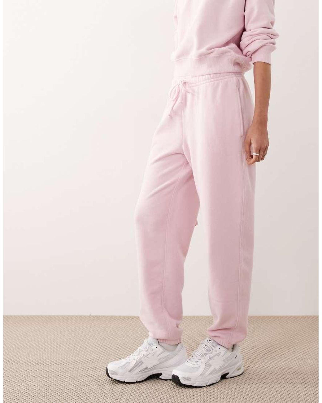 Abercrombie & Fitch Pink Ypb Cinch Bottom Terry Joggers Co-Ord