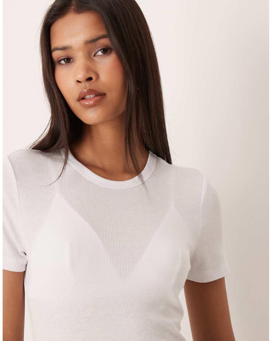 Aware Blue Ribbed T-shirt