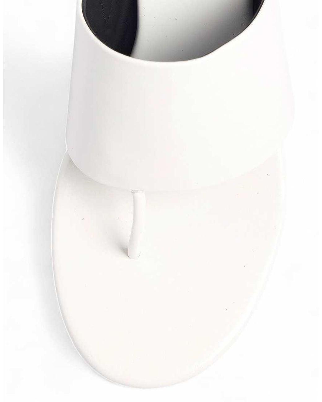 NA-KD White Wide Strap Heels