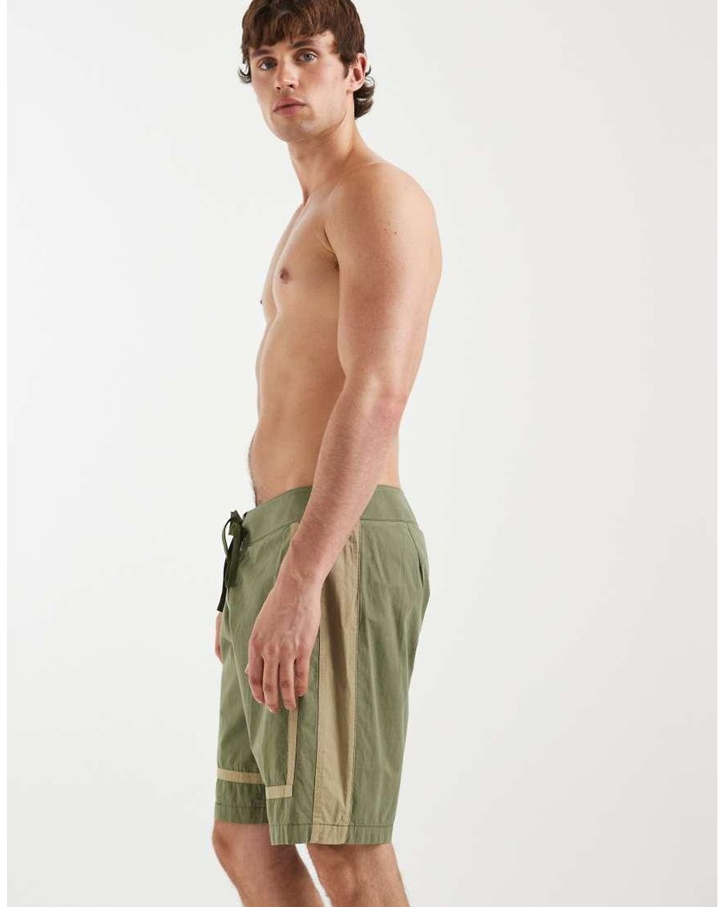 Rhythm Green Panelled Trunk for men