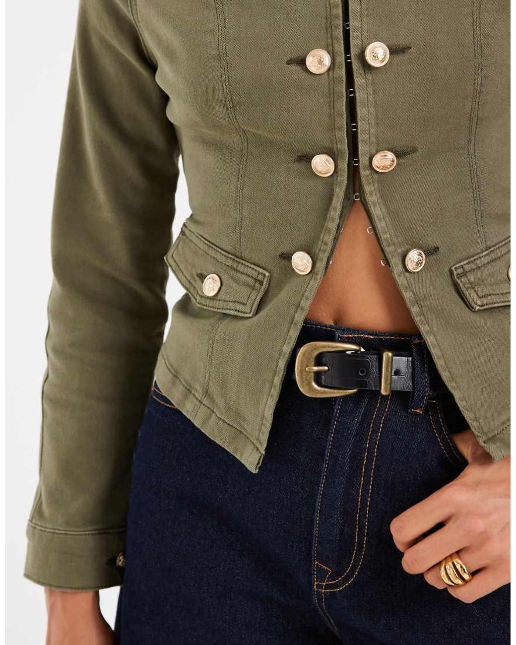 ASOS Multicolor Shrunken Denim Drummer Boy Jacket