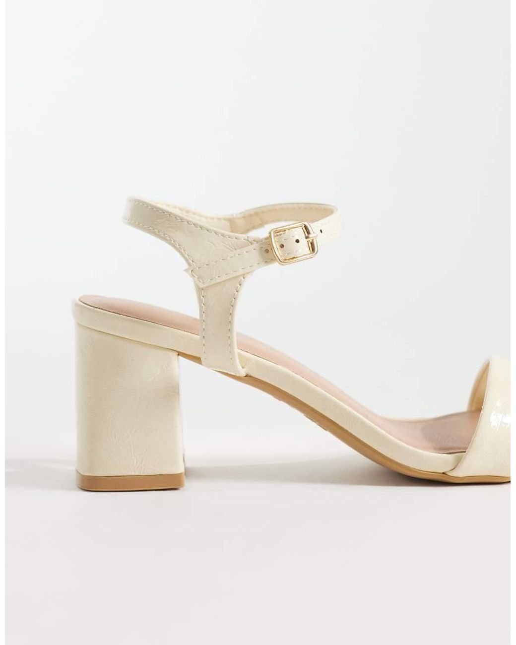 New Look White Blocked Heeled Sandals