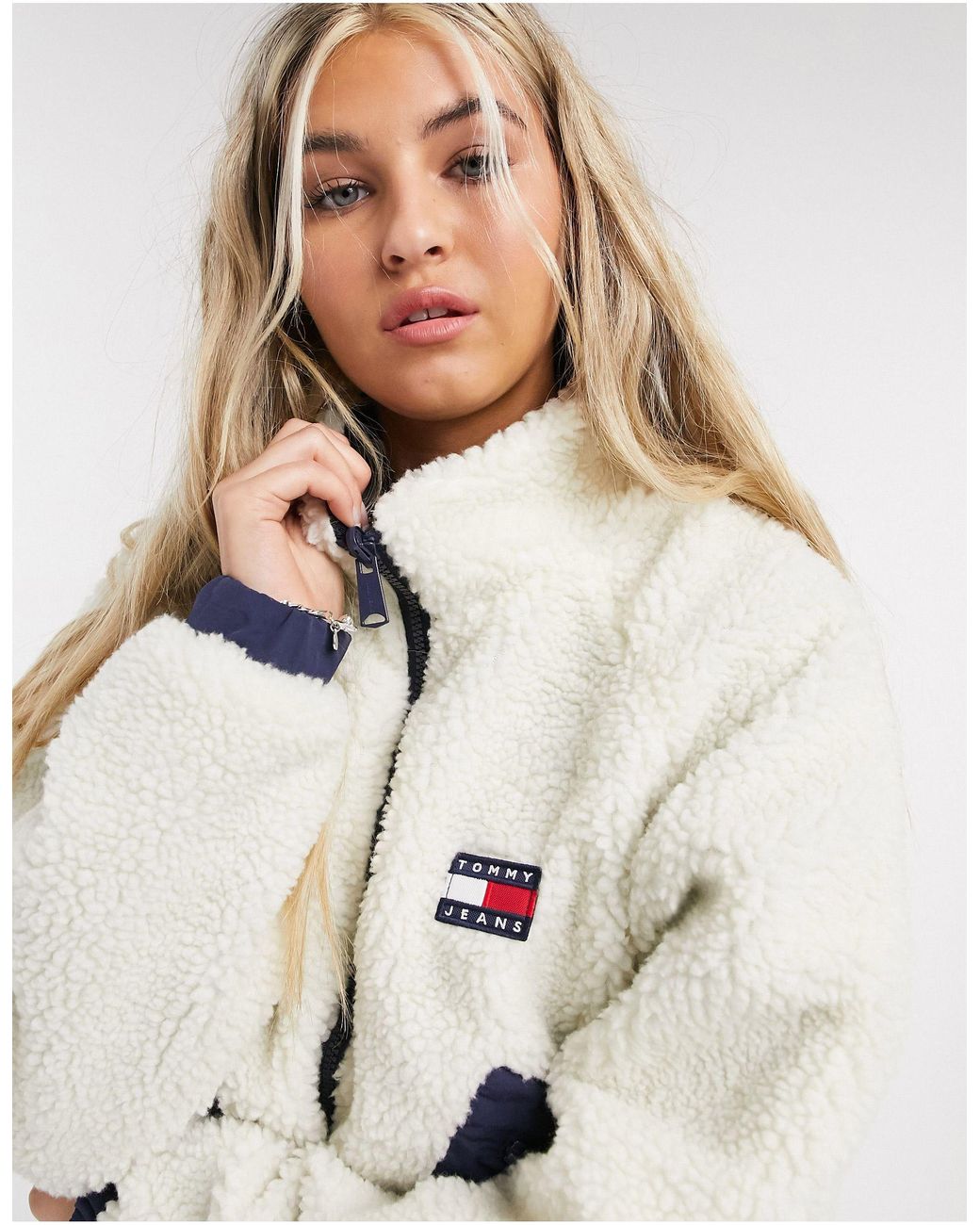 Tommy Hilfiger – Sherpa-Wendejacke in Natur | Lyst AT