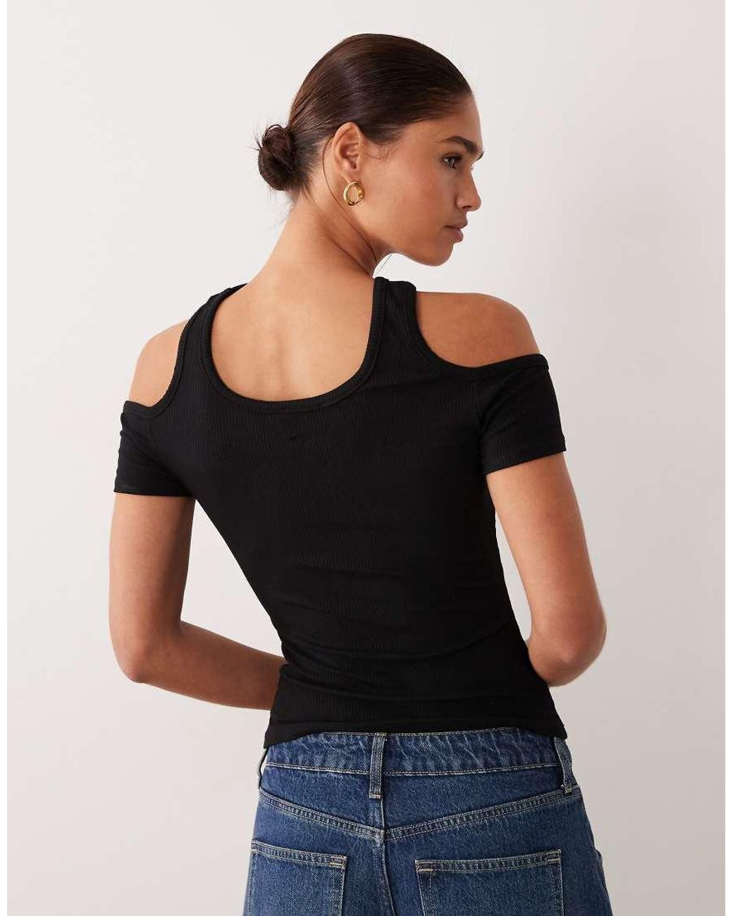 ASOS Blue Bandeau Top With Scarf Detail Top