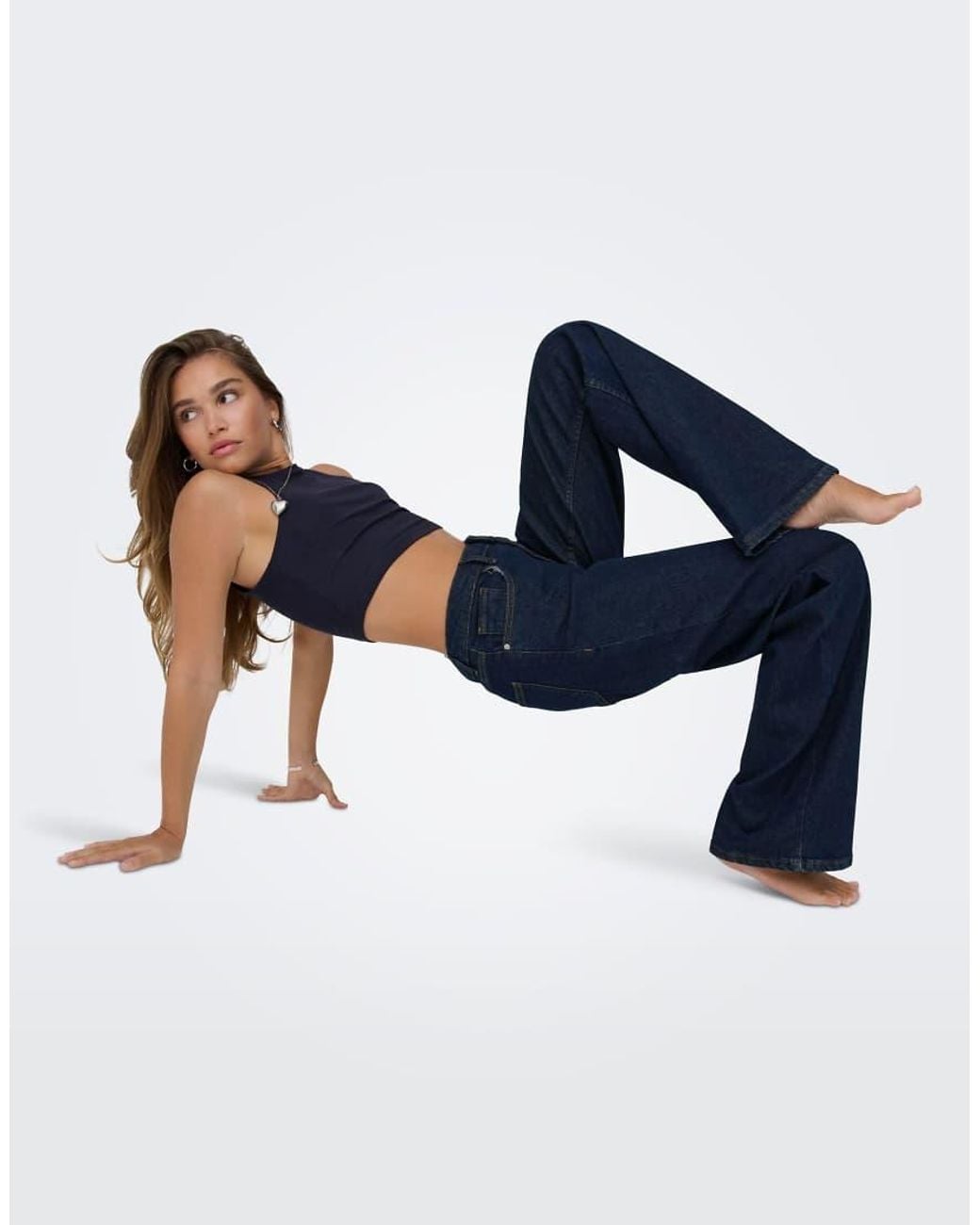 ONLY Blue Wide-fit Jeans