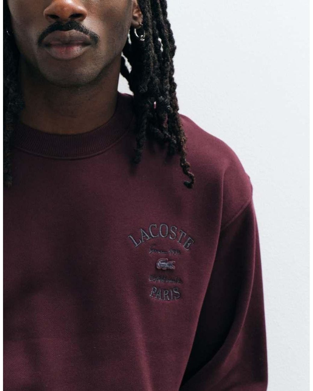 Lacoste Blue Embroide Logo Sweatshirt for men