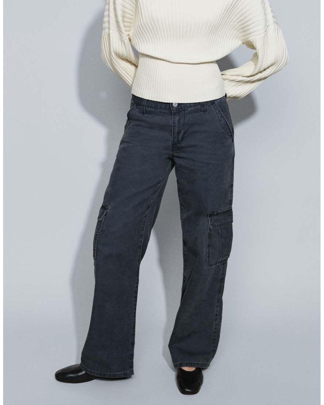 Levi's Blue Superlow Loose Cargo Trousers