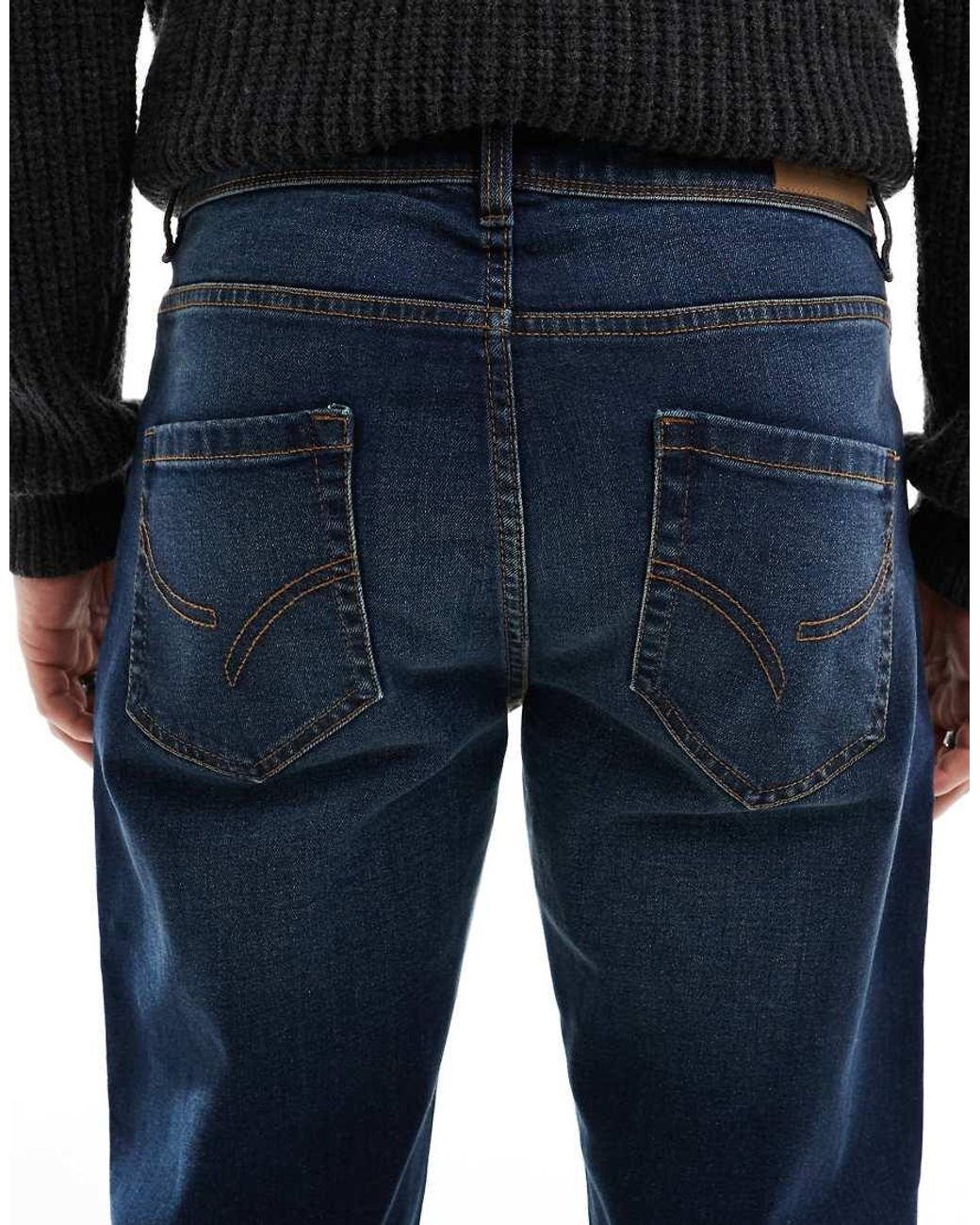 Threadbare Blue Straight Fit Jeans for men