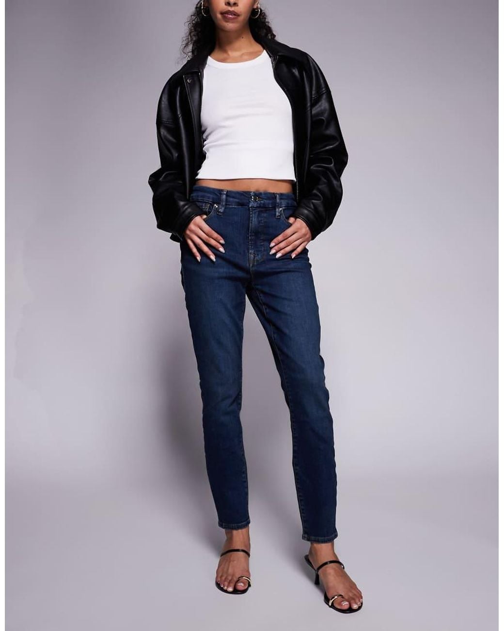 GOOD AMERICAN Blue Good Legs Skinny Jeans