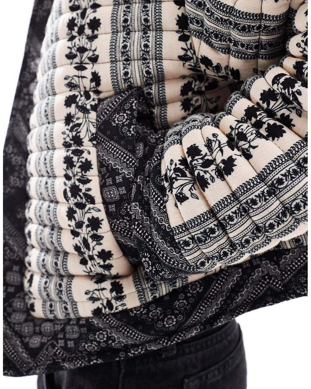ASOS Black Cropped Quilted Jacket