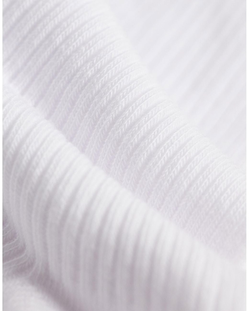 Pieces White Ribbed Ankle Socks