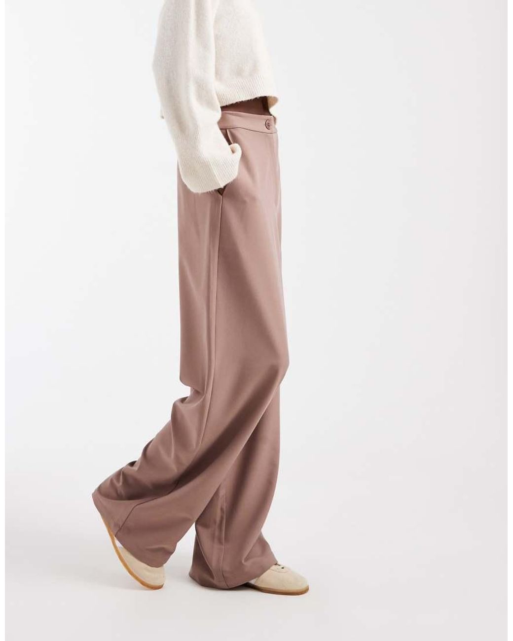 ASOS White Tall Tailored Relaxed Straight Leg Pants