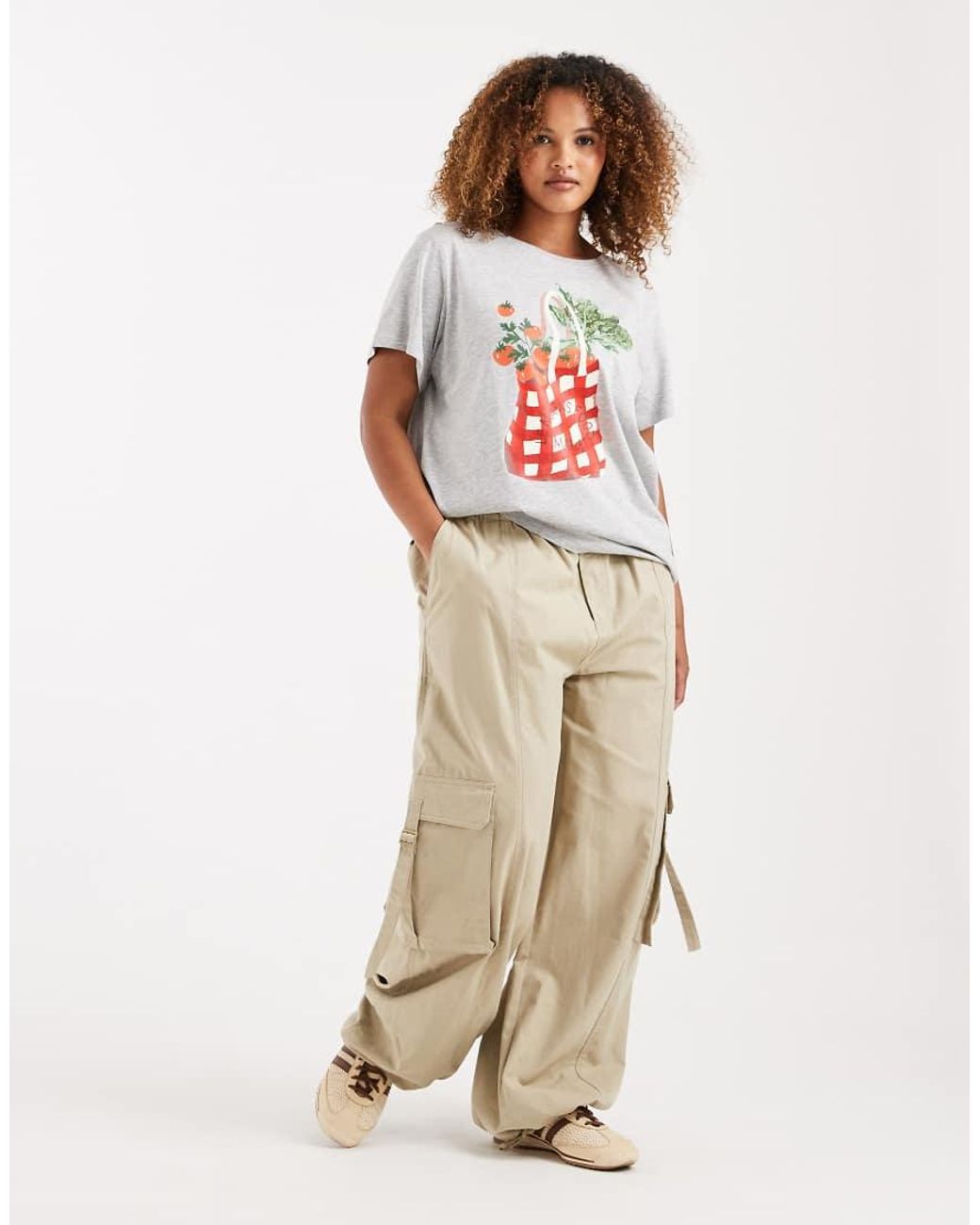 ONLY White Tomatoes Graphic Print T-Shirt