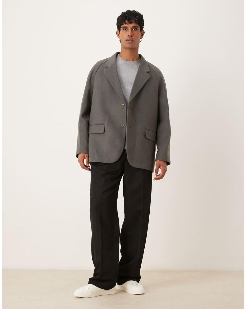 ASOS Gray Oversized Slouchy Blazer for men