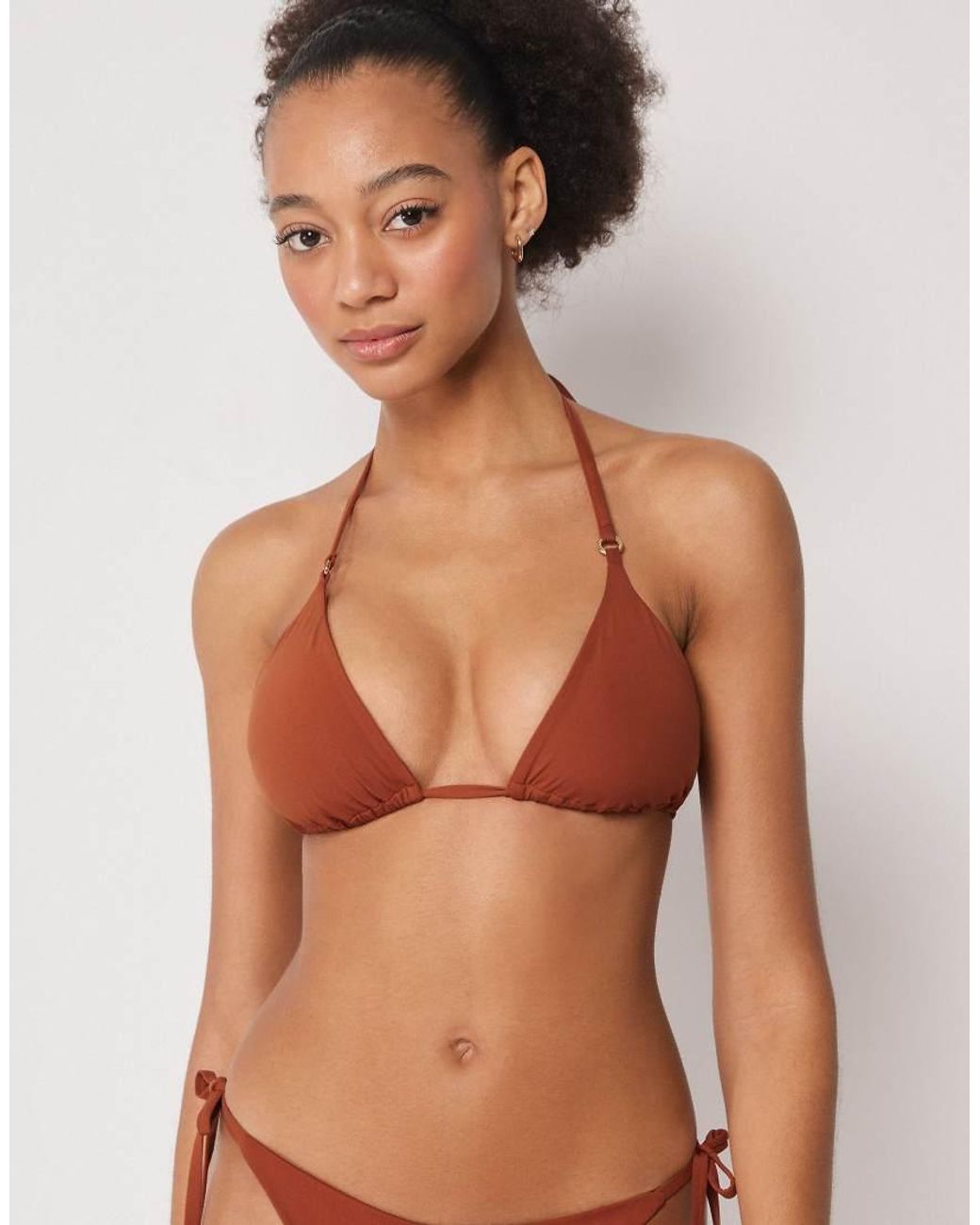 Calzedonia Orange Premium Fit Triangle Bikini Top