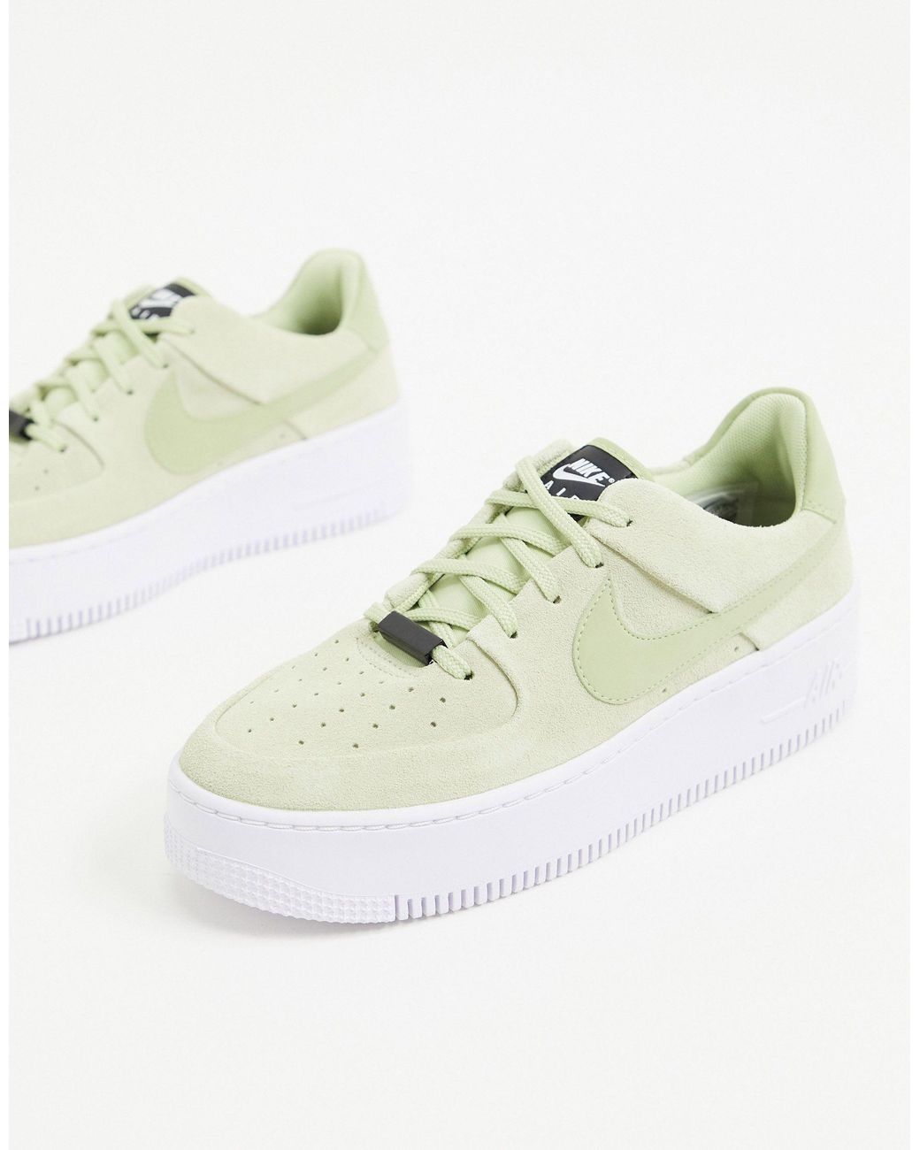 Nike Air Force 1 Sage Suede Trainers in Green | Lyst Australia