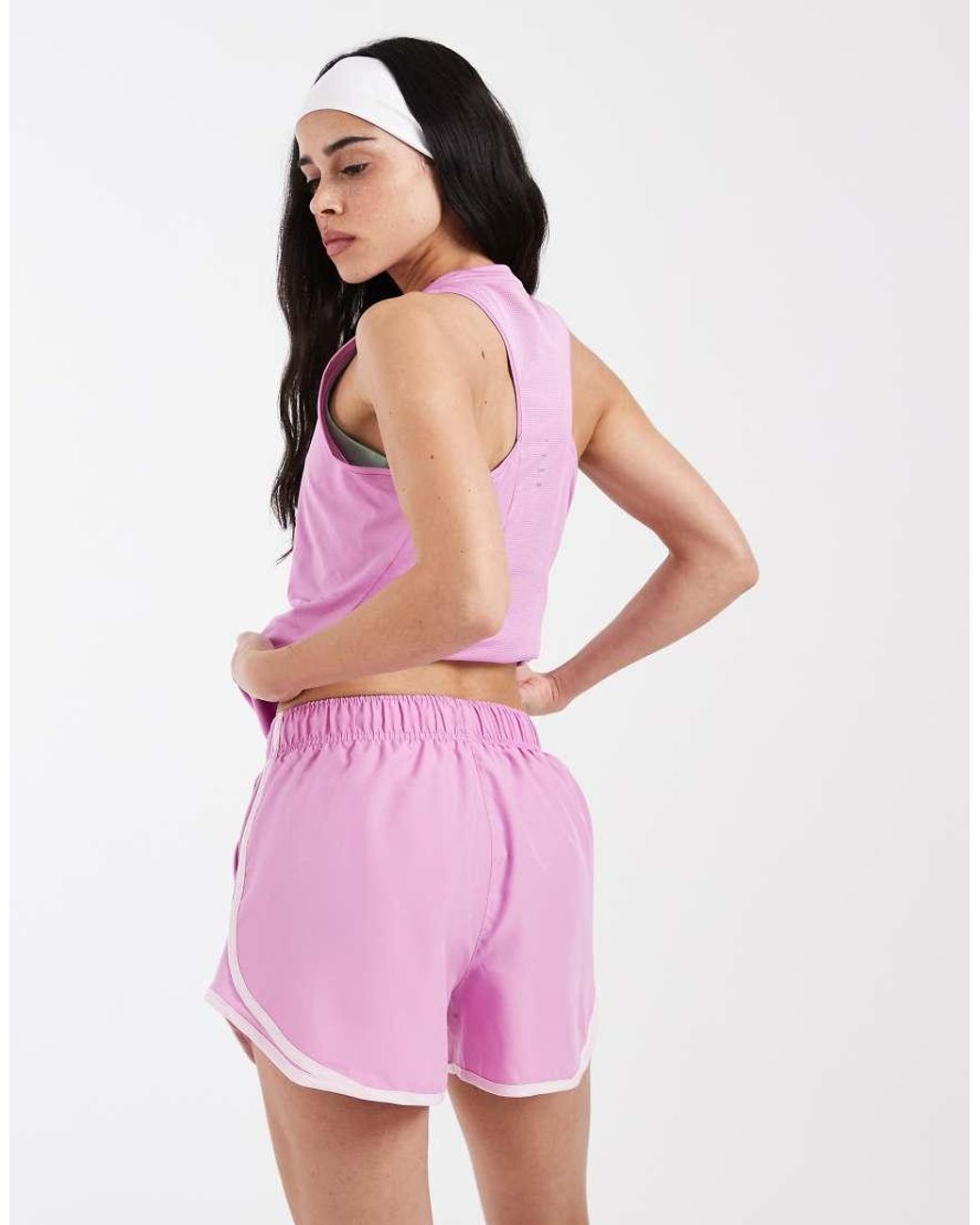 Nike Pink Tempo Dri-Fit Mid Rise 3 Inch Shorts