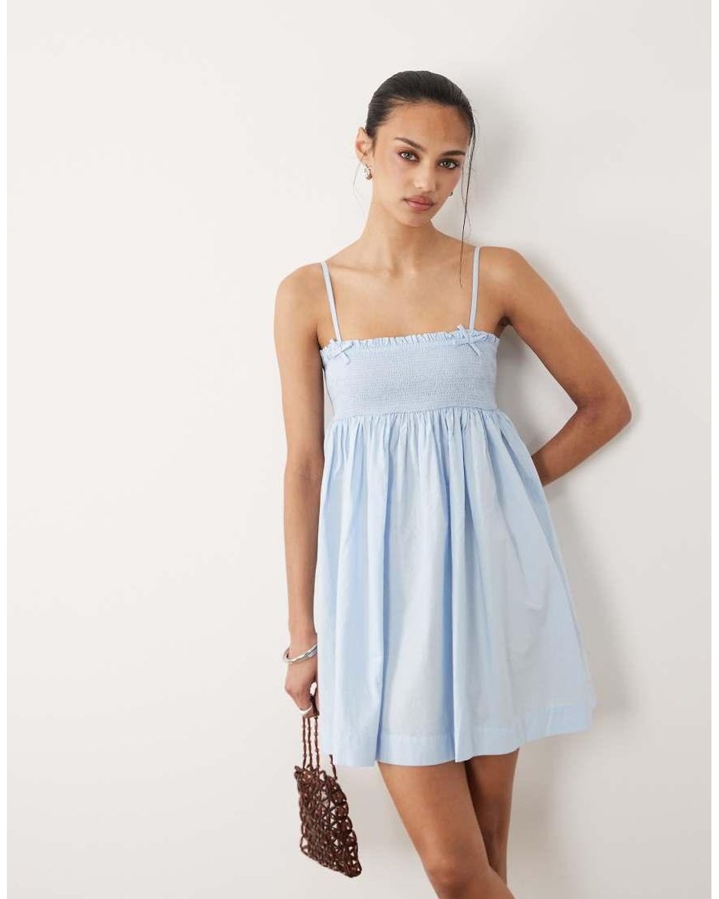 Cotton On Blue Ruffle Sleeveless Mini Dress