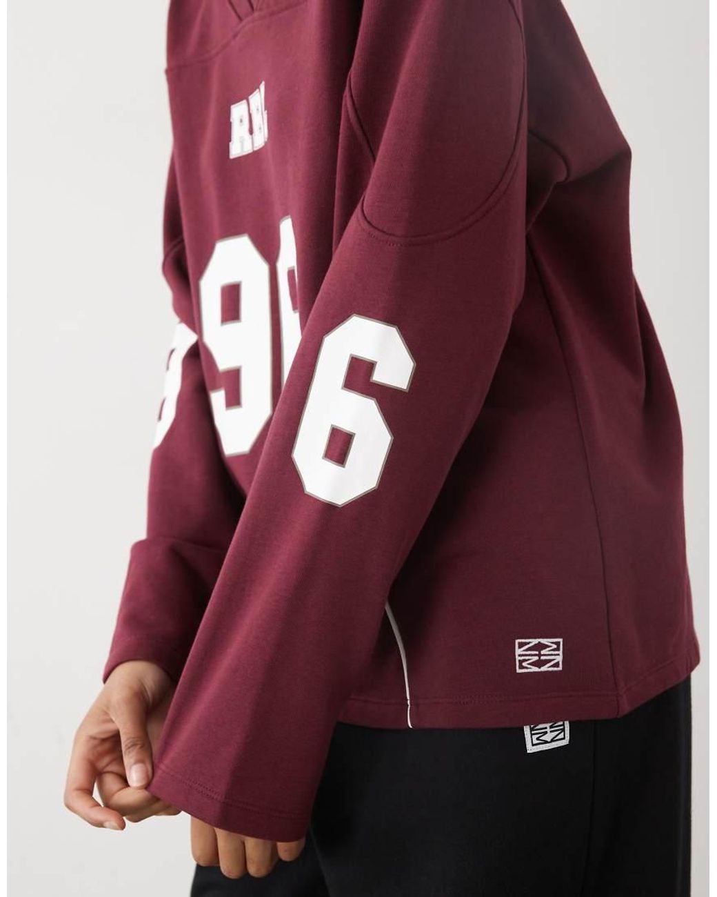 Noisy May Red V-neck Sports Jersey