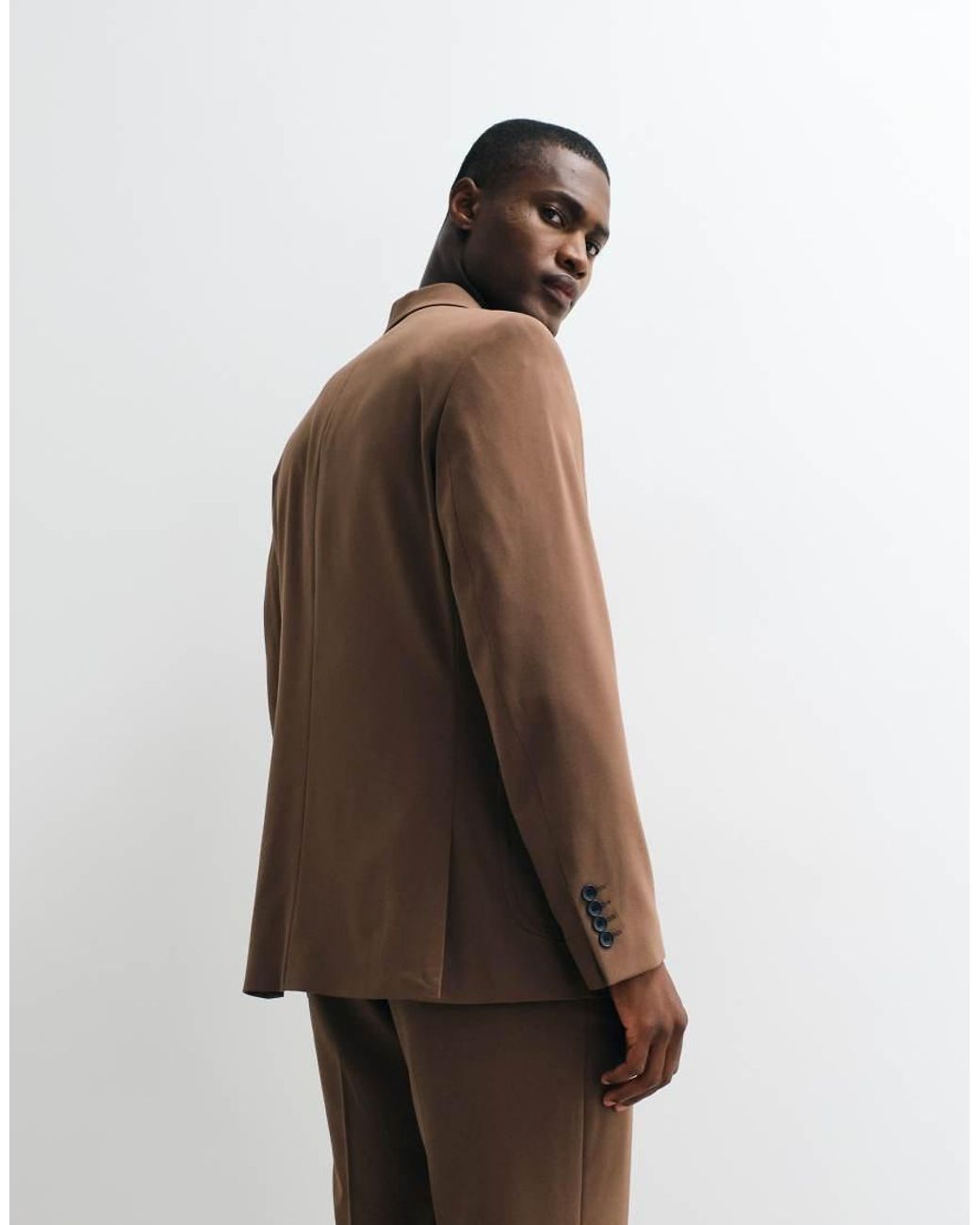 ASOS Brown Flexmaxtm Slim Suit Jacket for men