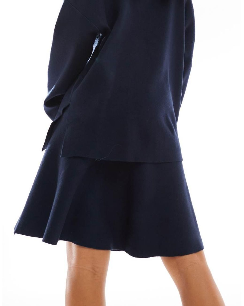 Object Blue Knitted Mini Skater Skirt Co-ord