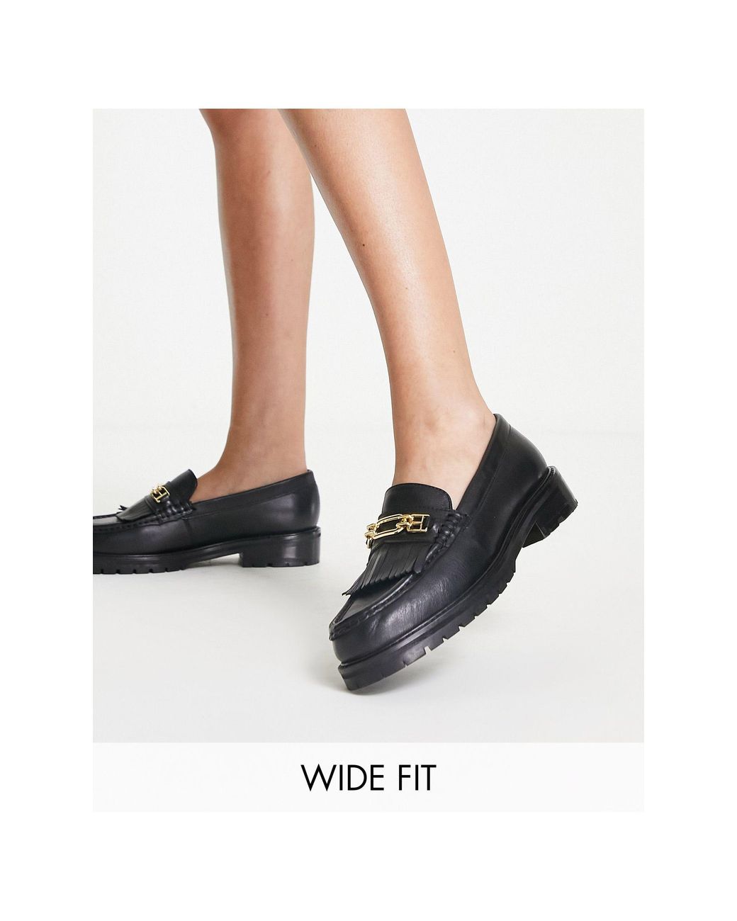 Schuh Wide Fit Lana Leather Tassel 