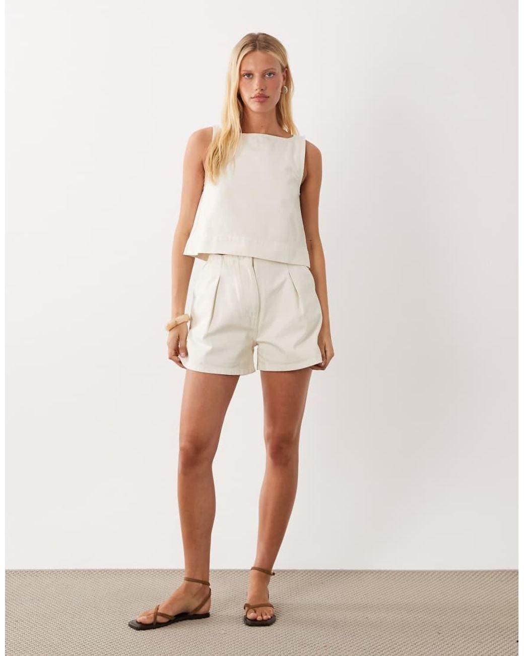 ASOS Natural Denim Swing Top Co-Ord