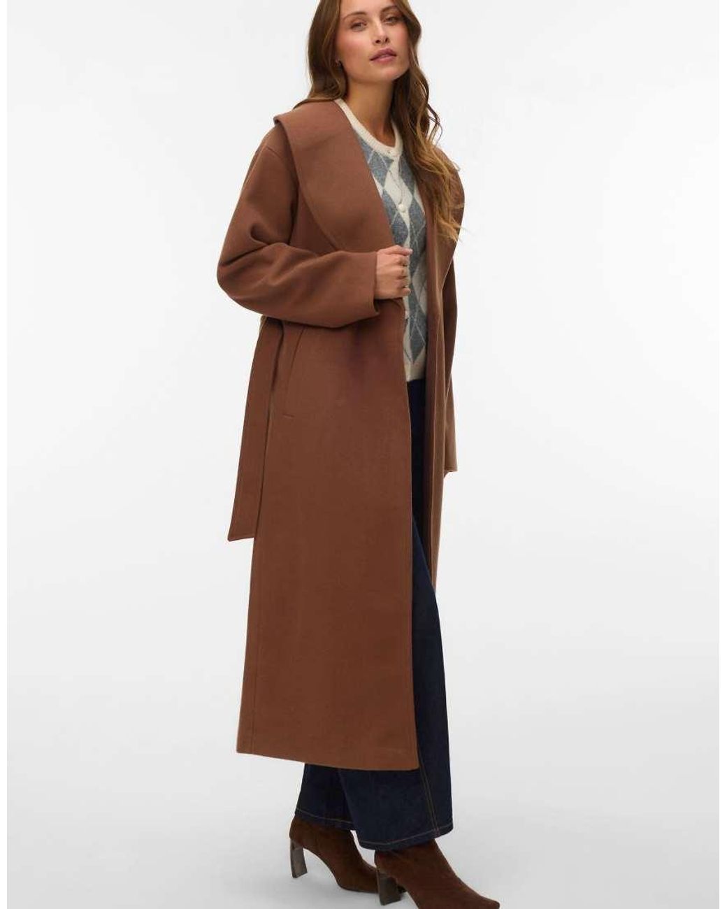 Vero Moda Brown Anne Belted Coat
