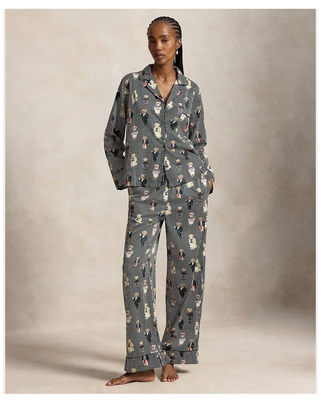 Polo Ralph Lauren Natural Bear Cotton Pyjama Set