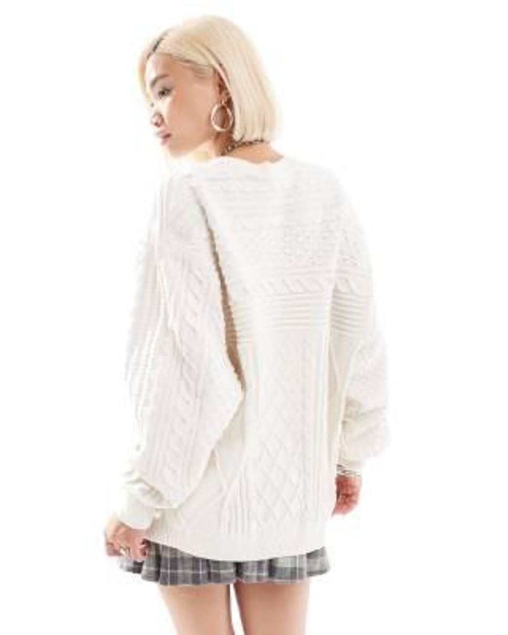 【adidas】Originals cable knit trefoil logo knitted bottoms CLOTHING - 70s Trefoil Sweater - White | adidas Oman